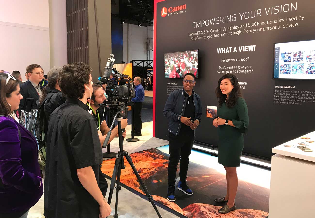Mario Armstrong at CES with Canon