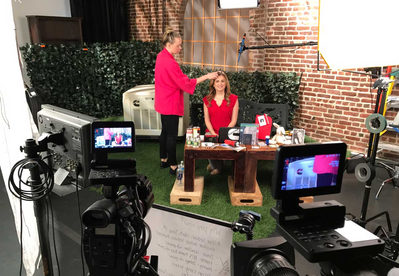 Cheryl Nelson on set for Cummins SMT
